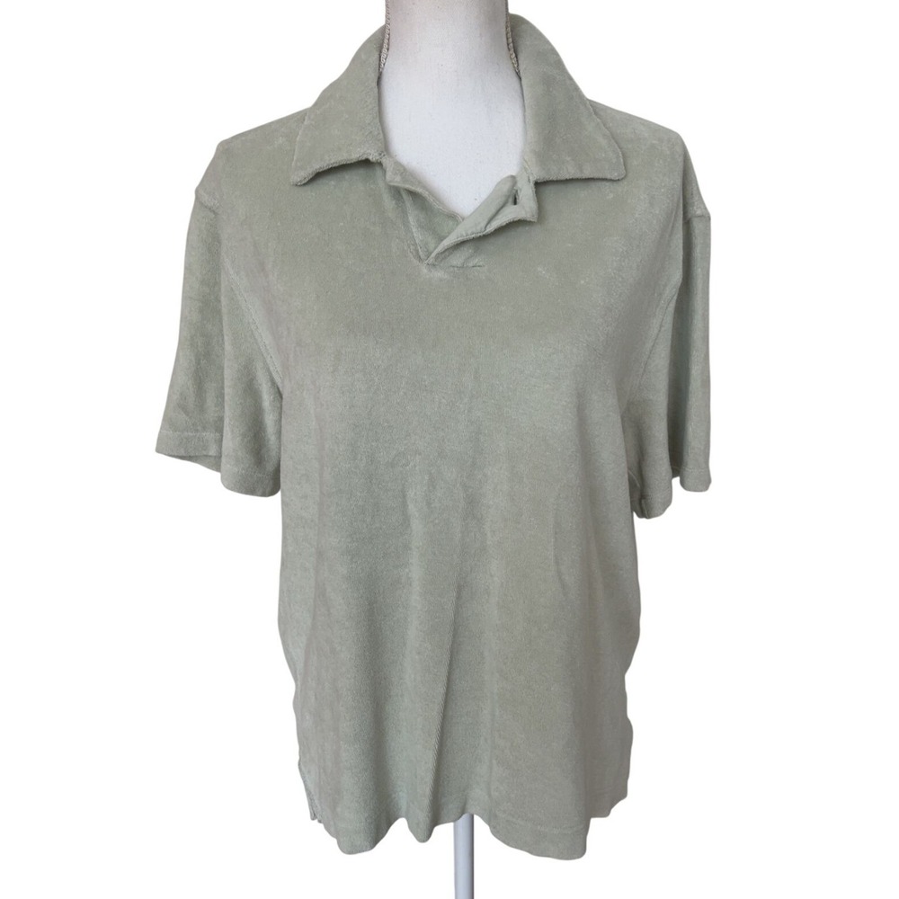 COS Women's‎ terry cloth cotton polo pullover size large